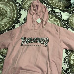 Thrasher pink roses hoodie